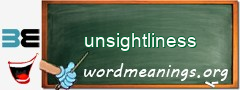 WordMeaning blackboard for unsightliness